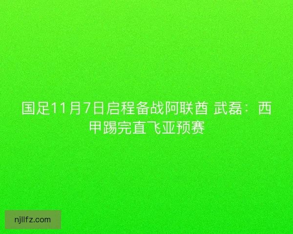 国足11月7日启程备战阿联酋 武磊：西甲踢完直飞亚预赛